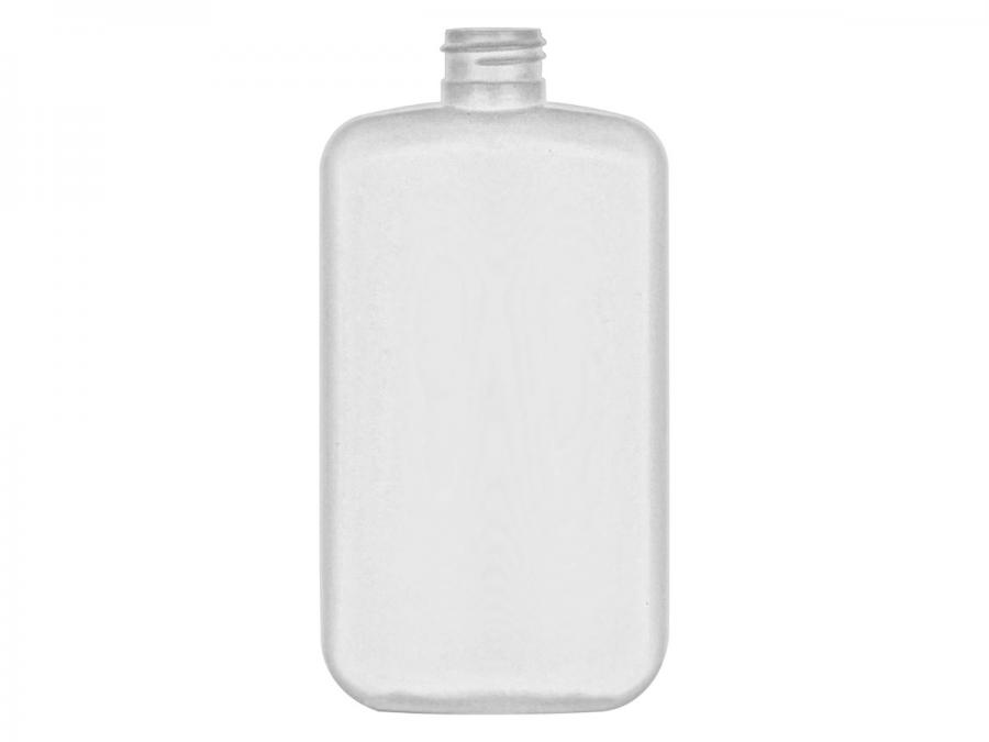 8 oz. Natural Oval Semi-Opaque HDPE 24-410 Bottle-Twist Cap