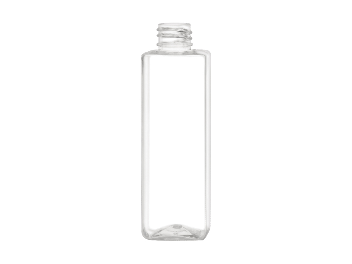 20oz Clear Pet Plastic Arched Square Beverage Bottles (Cap Not Included) - Clear BPA Free 38 mm