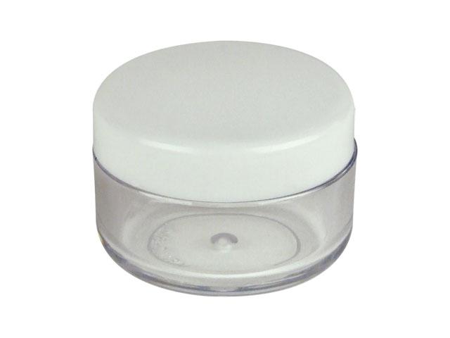 1/5 oz mm) Clear Jar with White