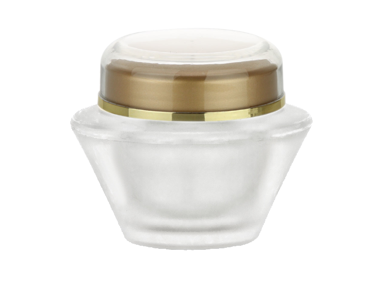 4oz Clear Glass Jar With Brushed Gold Lid for Creams, Skincare and