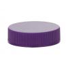 38-400 Purple Ribbed PP Bottle-Jar Cap-CT-Matte Top-Liner-less