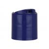 24-410 Blue Dark Smooth PP Plastic Dispensing Disc Top D Style Bottle Cap-.320 in orif (Seaquist)