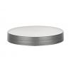 89-400 Silver Smooth Non Dispensing Flat PP Plastic Jar Cap-HS Liner
