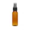 1 oz. Amber 20-410 Round Bullet PET (BPA Free) Translucent Plastic Bottle-FM Sprayer