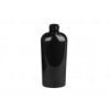 6 oz. Black Opaque 24-410 PET Shiny Cosmo Oval Plastic Bottle