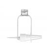 2 oz. Clear 20-410 PET (BPA Free) Plastic Boston Round Bottle-White Nasal Sprayer 3 1/2 in. diptube 30% OFF