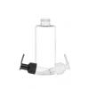6 oz. Clear 24-410 PET (BPA Free) Plastic Cylinder Round Bottle-Lotion-Soap Pump