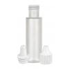 .5 oz. (1/2 oz) Natural 15-415 Cylinder Round LDPE Semi-Opaque Plastic Squeezable Bottle-Natural (Controlled) Dropper Plug .060 in. Orif-White Over Cap