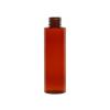 4 oz. Amber Dark Translucent 24-410 PET (BPA Free) PET Plastic Cylinder Round Bottle