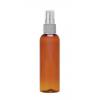 2 oz. Amber 20-410 Round Bullet PET Translucent Plastic Bottle-FM Sprayer