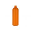 16 oz. Orange Bullet Round 24-410 HDPE Opaque Plastic Squeezable Bottle-FM Sprayer