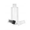 2 oz. White 20-410 PET Shiny Opaque Plastic Cylinder Round Bottle-FM Sprayer (King)
