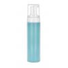6.67 oz. Green Seafoam Shiny PET 43 MM Opaque (200ml) Cylinder Round Plastic Bottle-White Soap Foamer Pump-Clear Hood
