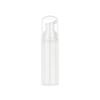 1.67 oz. White PET Cylinder Round (50ml) Opaque Glossy Plastic Bottle-White Foamer-Clear Hood