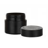 3 oz. Black Plastic Thick Wall 58-400 PET Opaque Jar-Black CRC Cap