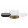 2 oz. Natural Low Profile Thick Wall 70-400 Round PP Plastic Jar-Square Base-Cap-Omega